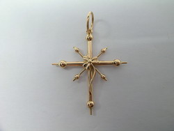 CROIX TRADITIONNELLE DE SAVOIE TREFLE OR 750/000