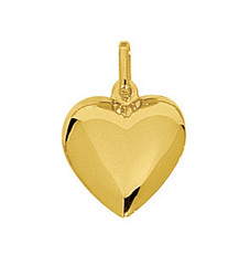 COEUR LISSE GRANDE TAILLE OR JAUNE 18K