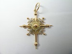 CROIX DE SAVOIE TRADITIONNELLE FLEURIE OR 750/000