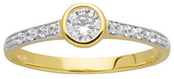 BAGUE OZ ROND 4 MM OR JAUNE 18 CARATS