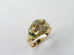 BAGUE TRADITIONNELLE DE SAVOIE EDELWEISS OR ROSE 750/000