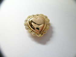 COEUR TRADITIONNEL  DE SAVOIE DECOR SUR FESTONS OR ROSE 18 K