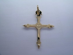 CROIX TRADITIONNELLE DE SAVOIE OU JEANNETTE OR  ROSE 18K