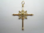 CROIX TRADITIONNELLE DE SAVOIE FLEURIE OR 750/000