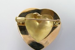 COEUR TRADITIONNEL DE SAVOIE LISSE ET COLLERETTE OR ROSE 18K