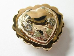 COEUR TRADITIONNEL SAVOIE AVEC DECORS OR ROSE 18K