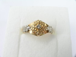 BAGUE TRADITIONNELLE DE SAVOIE MOTIF FLEUR TOUT OR ROSE