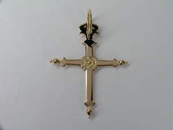 CROIX TRADITIONNELLE DE SAVOIE OU JEANNETTE OR  ROSE 18K