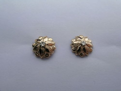 BOUCLES TRADITIONNELLES DE SAVOIE BOUTON FLORAL OR 750/000