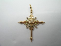 CROIX DE SAVOIE TRADITIONNELLE FLEURIE OR 750/000