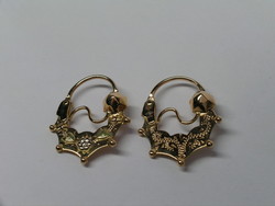 CREOLES TRADITIONNELLES DE SAVOIE FESTON EN CREUX OR 18K