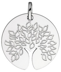 PENDENTIF ARBRE DE VIE OR BLANC 18 CARATS